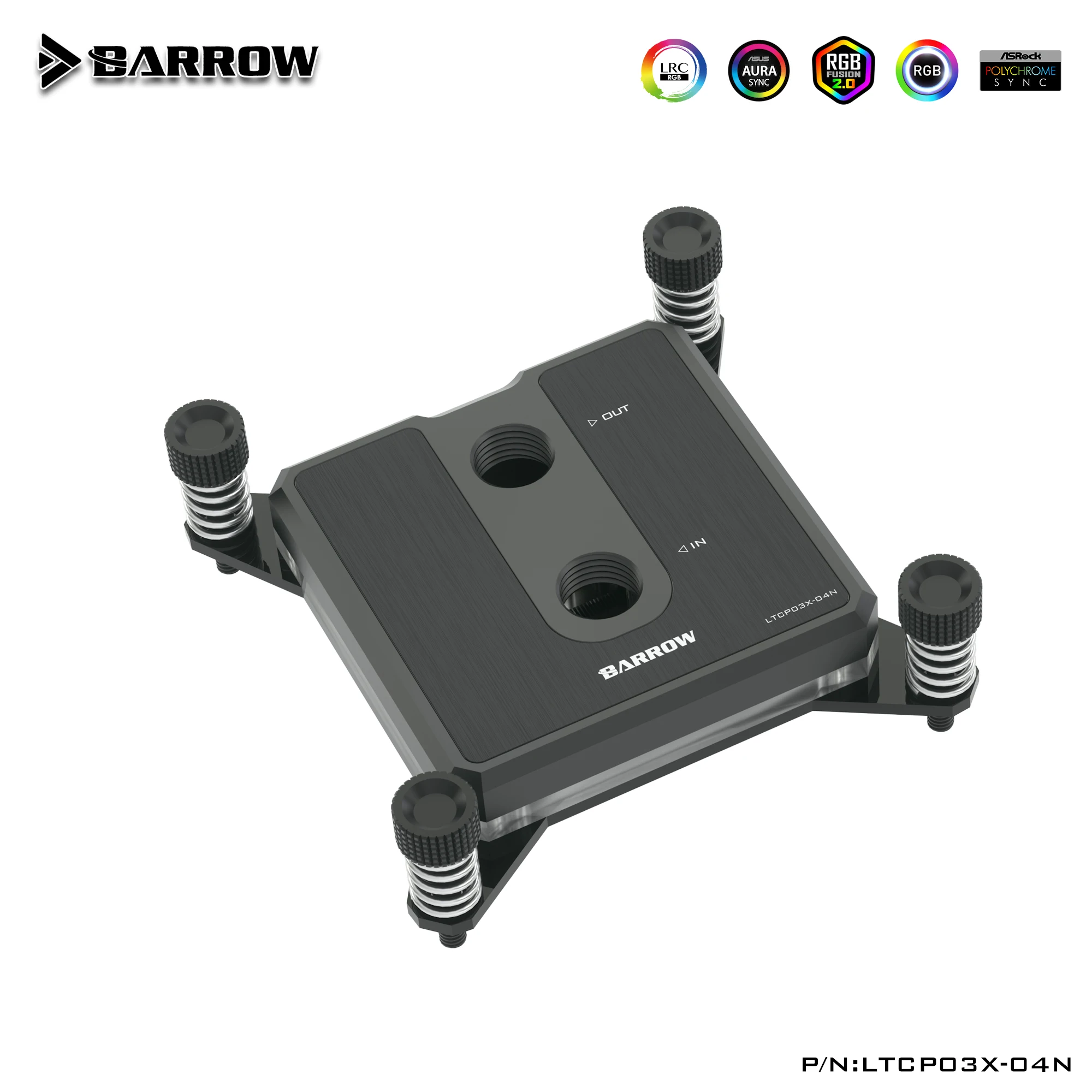 

Barrow LTCP03X-04N, For Intel Lga2011 X99/X299 Composite CPU Water Blocks, POM/barss Top Optional, LRC 2.0 5v 3pin,