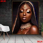 Алмазная живопись, Южноафриканская женщина, полная Алмазная вышивка, узор, искусство, портрет, Декор, рукоделие, мозаика, Декор, вышивка крестиком
