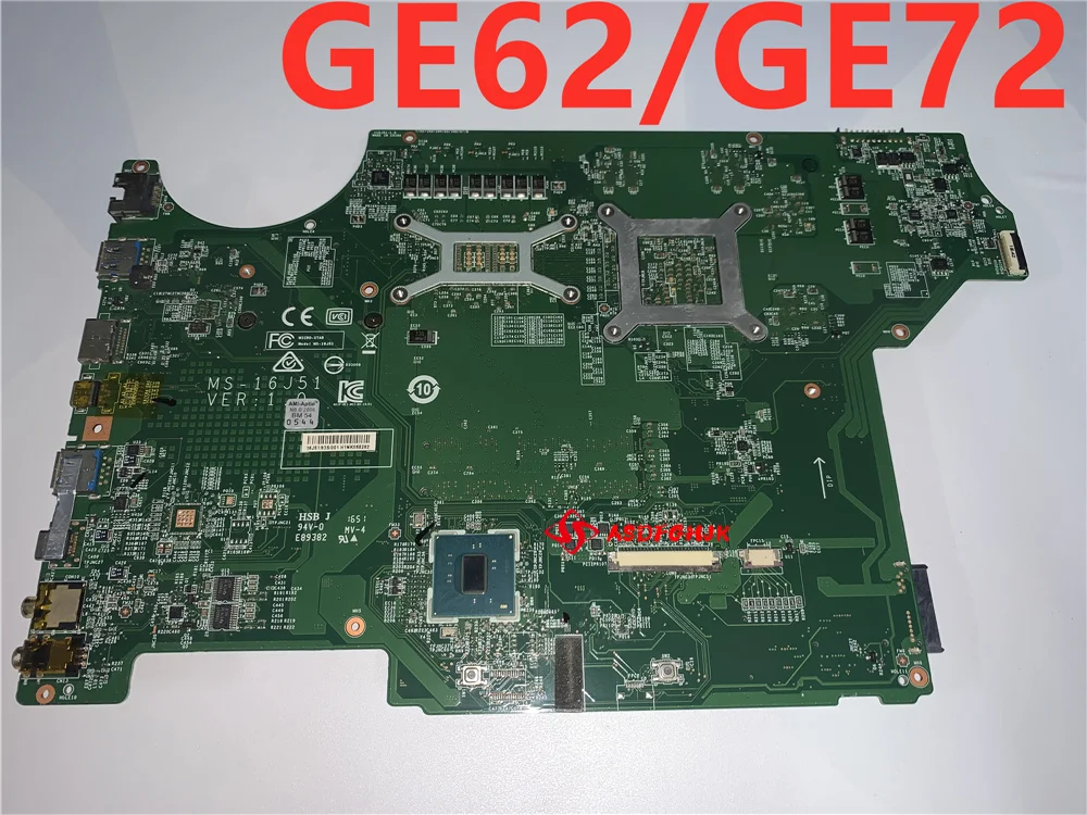 

MAINBOARD FOR MSI MS-16J5 MS-1795 GE62 GE72 GP62 GP72 motherboard WITH I5-6300HQ AND GTX950M Test Work