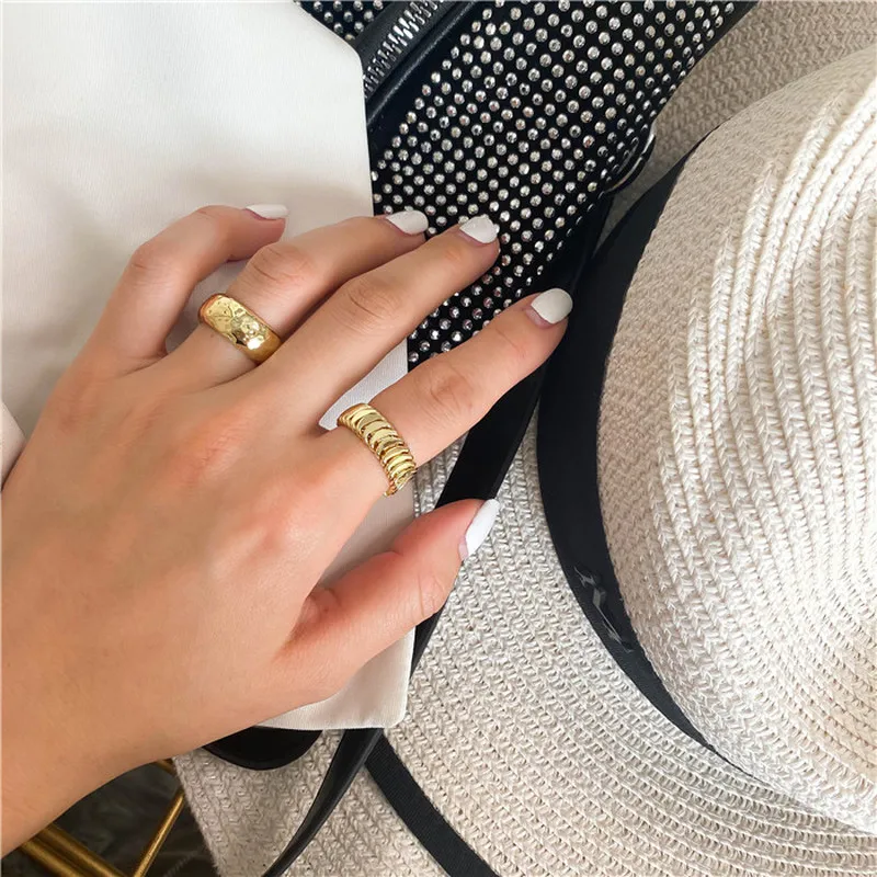 

Timeless Wonder Snake Chain Safety Pin Stackable Rings Women Jewelry Punk Gothic Boho Ins Designer Top Trendy Hip Hop Party 6562