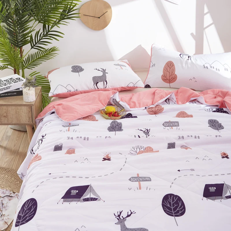 Двуспальное Хлопковое одеяло летнее для односпальной кровати можно стирать