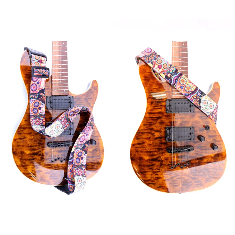 universal leder nylon akustische gitarre gurt für akustische elektrische gitarre und bass gitarre gürtel bunte druck straps free global ship