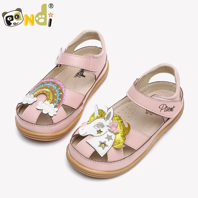Сандалии Детские с единорогом в Корейском стиле на возраст 24 дюйма повседневные