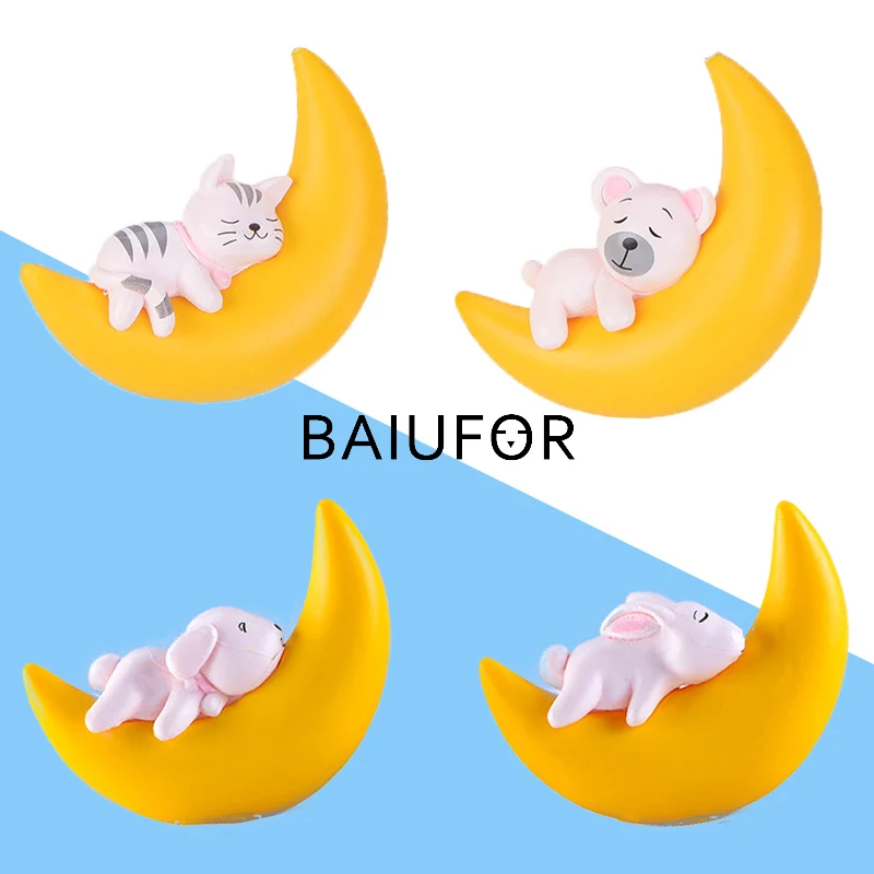 BAIUFOR миниатюрный луна животные кошка Медведь Кролик Собака фея садовый декор DIY