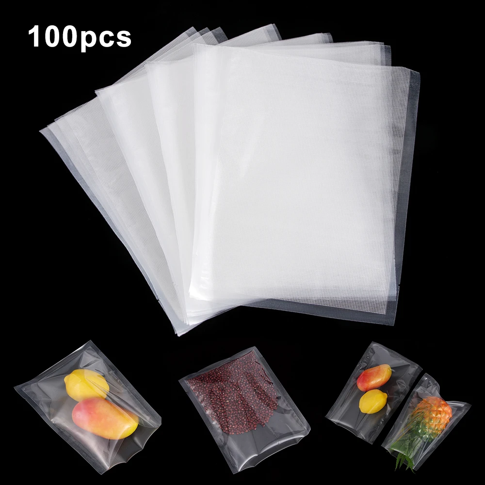 Бытовые вакуумные пакеты для пищевых продуктов 100 шт.|Целлофановые и пластиковые
