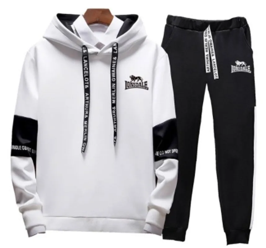 

2021 The New Spring and Autumn Men's Hoodie Suit Fashion Brand Casual Sports Suit Men's Suit Two Piece Piece