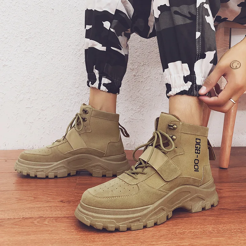 

Men Shoes Sneakers Martin Boots Men's Spring Autumn Men's Boots Fashion High Top Board Zapatillas Hombre Chaussure Homme