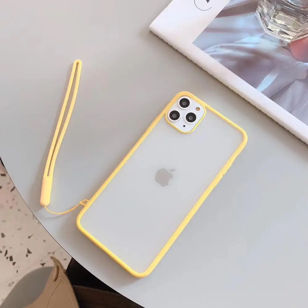 Простота противоударный корпус для apple iPhone6s X XR XS MAX 11 pro max 7 8PLUS: hyaline чехол крышка