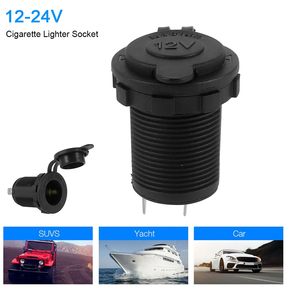 Розетка для автомобильного прикуривателя 12 24 в водонепроницаемый адаптер