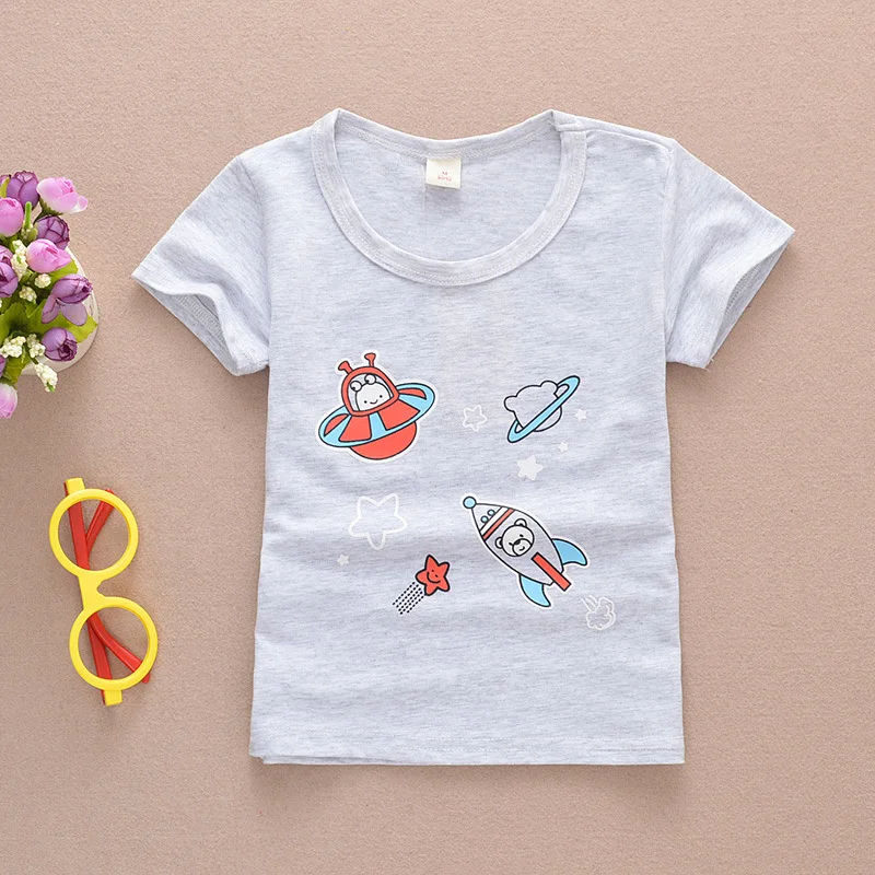 

lovely Yellow CHILDREN'S Short-sleeved Clothes Set 2020 New Style Cotton Children's Clothing T-shirt clothes for big kids Active
