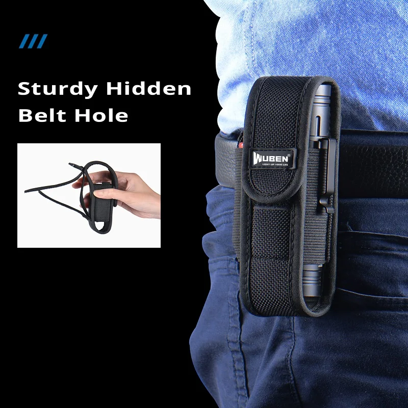 

WUBEN-AS5 Nylon Fabric Flashlight Holster Battery Holster Special For Tactical Flashlight Breathable Flashlight Protective Cover