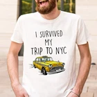Хлопковая футболка с рисунком я пережила свое путешествие в Нью-Йорк