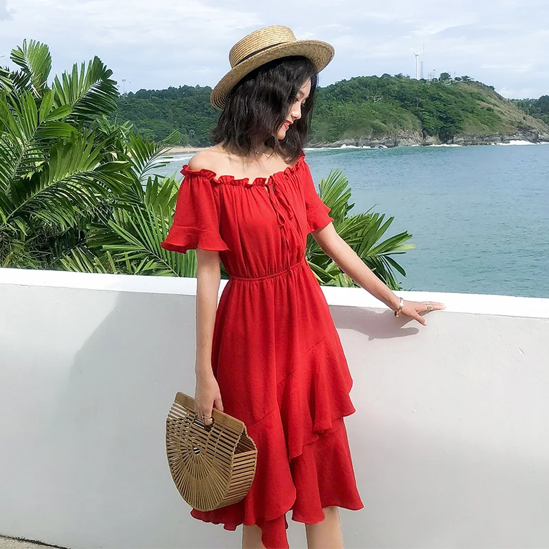 Женское винтажное платье миди желтое элегантное праздничное 4 цветов в Корейском