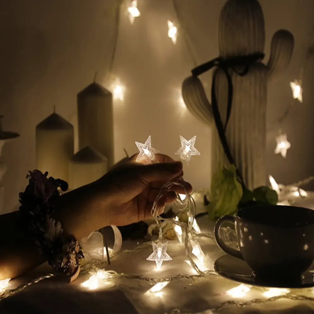 

Led Star Lights Flashing Lights Home Decoration Color Light String Outdoor Window Hristmas Decorative Lamp