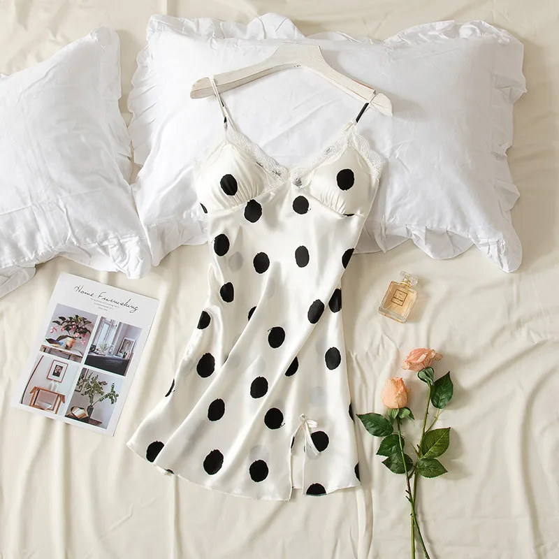 Женская сексуальная юбка для сна с глубоким v образным вырезом на лямках