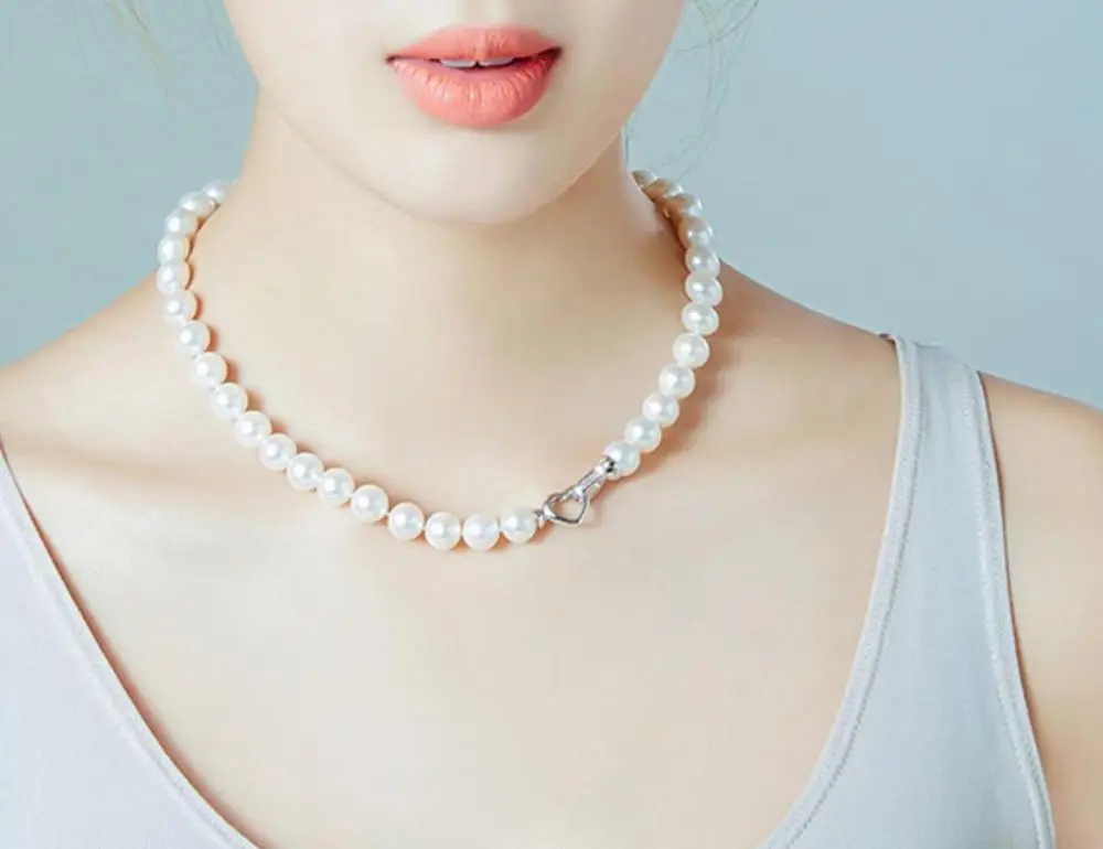 

9-10mm south sea white pearl necklace pendant 18inch 925s kkk