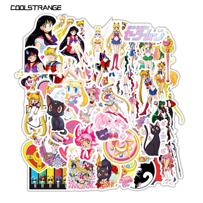 75 шт./упак. Сейлор Мун аниме наклейки для багажа холодильника чемодана ноутбука