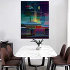 1 шт., плакат на холсте с изображением будущего города