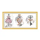 Набор для вышивки крестиком из мультфильма Золушка, счетная aida 18 14ct 11ct, черная ручная вышивка, рукоделие, принадлежности для рукоделия, сумка