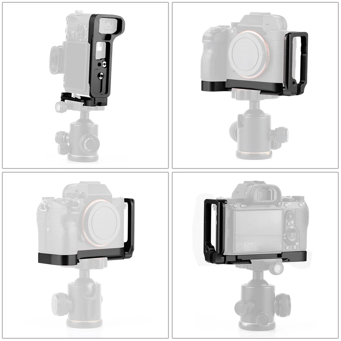 L-образный кронштейн для камеры, держатель для камеры SONY A7III/A7RIII A7M3 A9 A7R3 с гаечным ключом, опорная пластина и боковая пластина