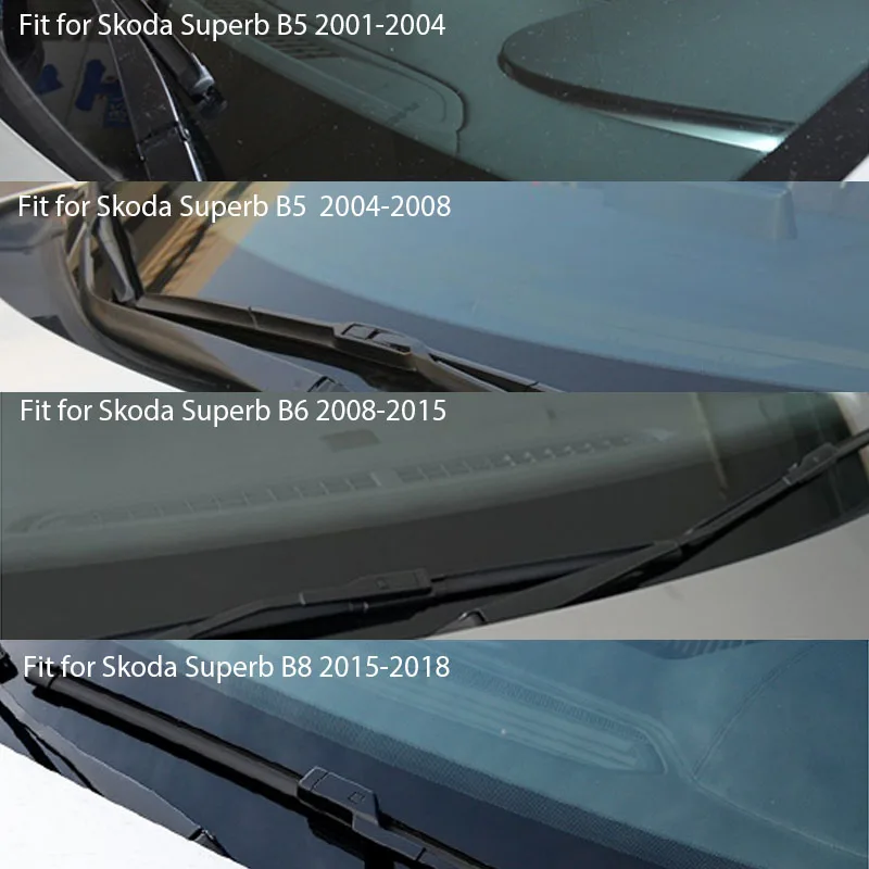Резиновая передняя щетка стеклоочистителя для Skoda Superb B5 B6 B8 2018 2017 -2001 1 комплект