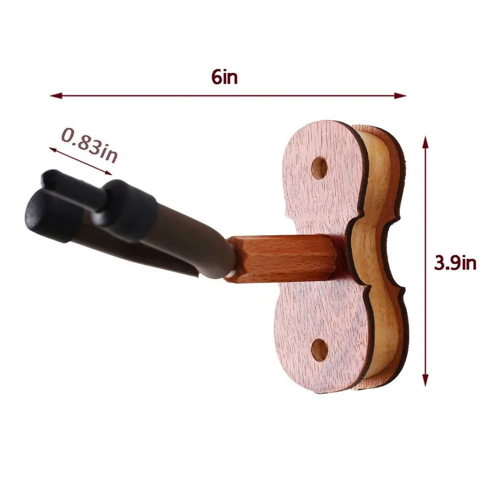 

2021 NEW Home Studio practical Design Wall Mounted Violin Fiddle Viola Hanger Hook Base Violin Hanger Durable Wood Violin Use