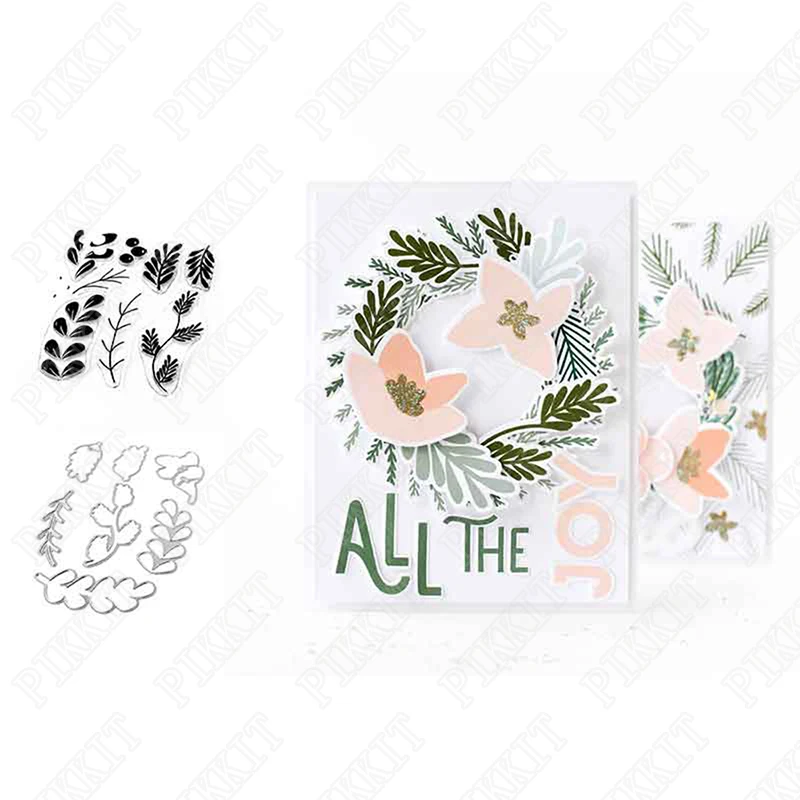 

Pretty Leaves Metal Cutting Dies and stamps DIY Scrapbooking Card Paper Cards Handmade Album Sheets