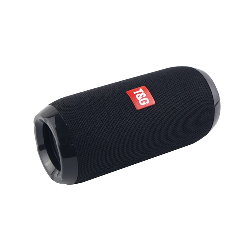 black Мощный bluetooth-динамик, музыкальная колонка, Hi-Fi Стерео Soundbox, светодиодный светильник, поддержка карт TF, AUX кабель, воспроизведение музыки для ПК телефона - Цвет: black