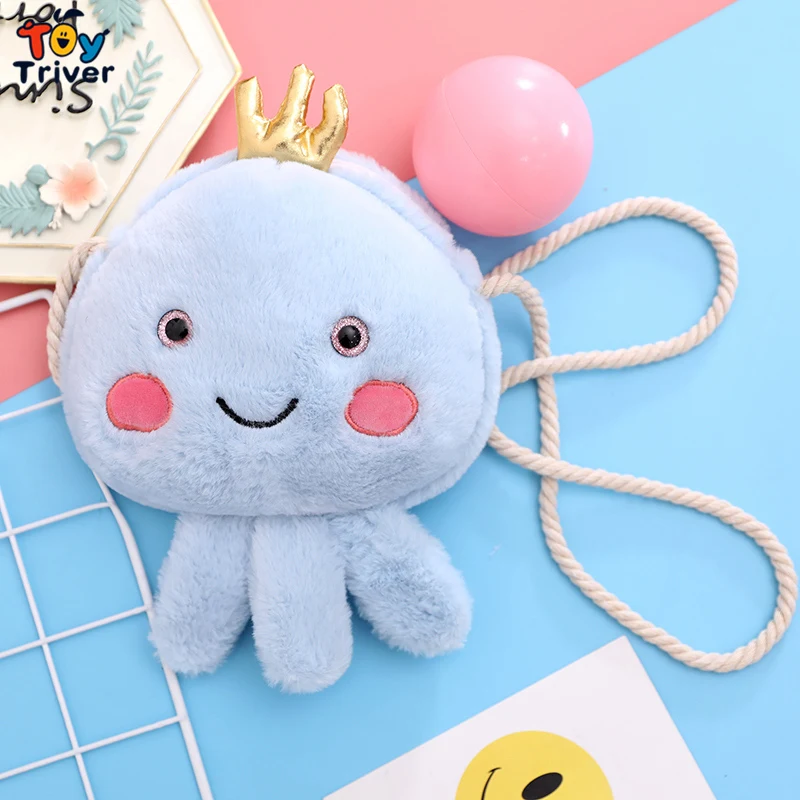 Kawaii Медуза сумка на плечо плюшевая игрушка тривер кошелек сумка кошелек косметичка кошелек дети девочка подарок на день рождения