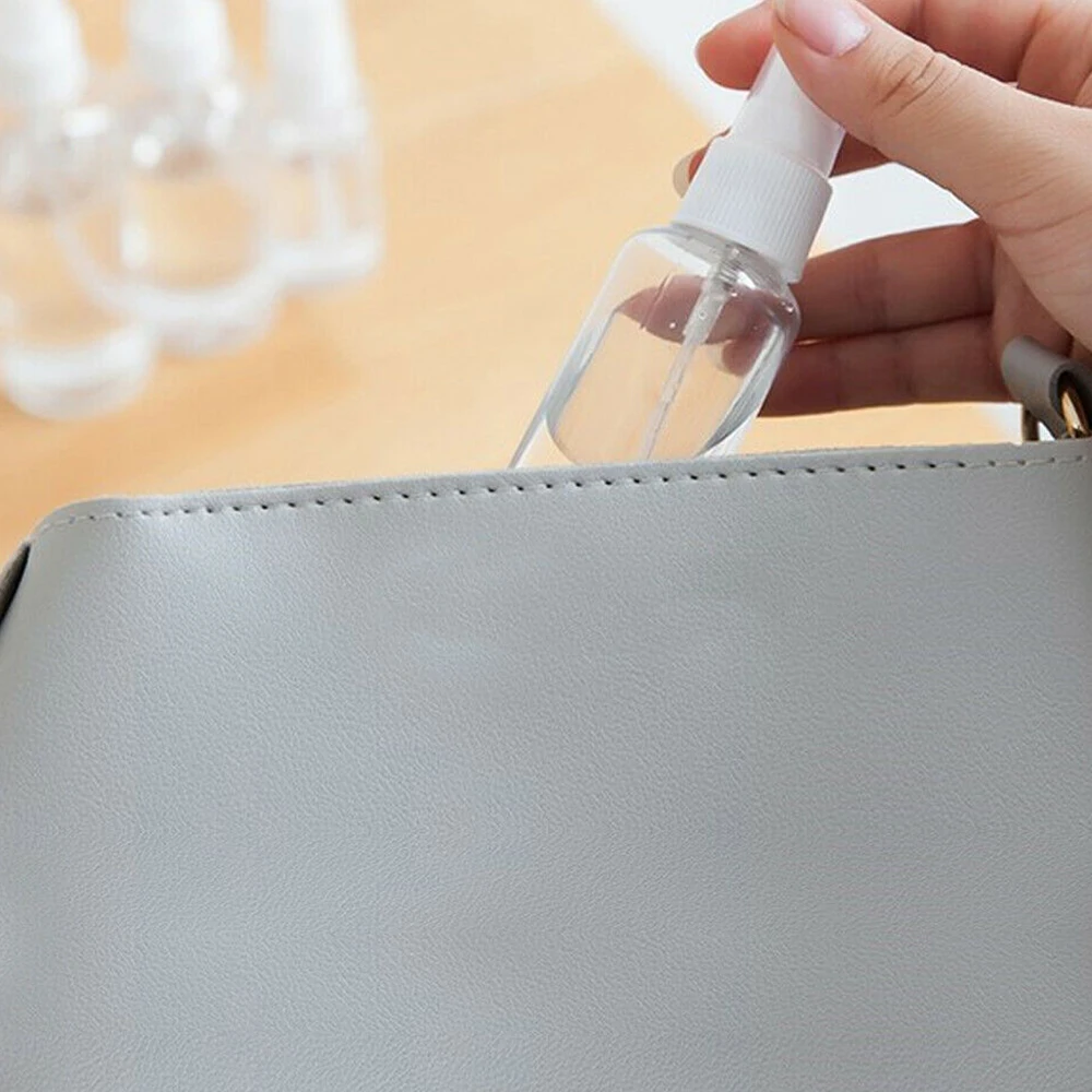 

5pcs 60ml Plastic Spray Bottles Transparent Travel Bottle Liquid Containers Travel Lotion Liquid Storage Refillable Bottle