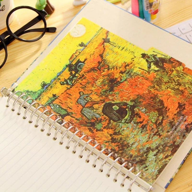 Ван Гог 26-ring loose-leaf binder утолщаются CY Ретро A5/B5 дневник блокнот канцелярские