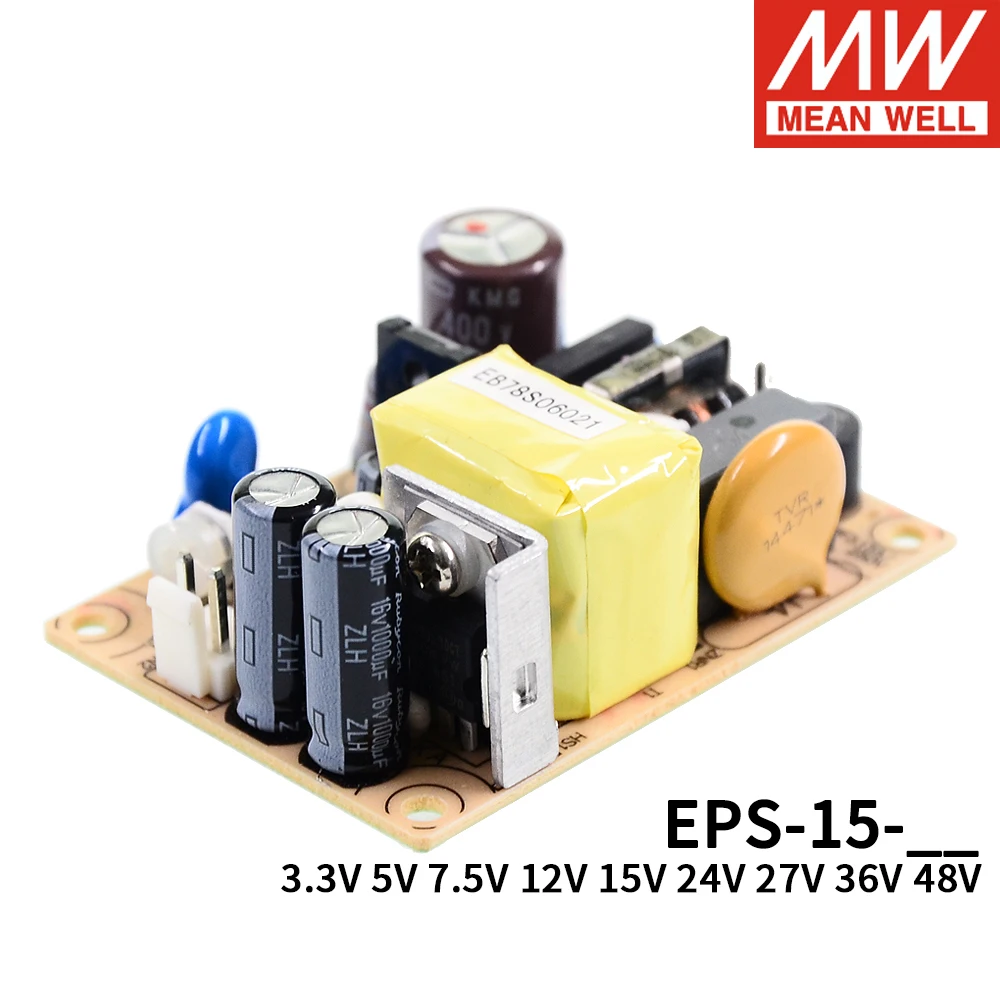 Бренд Mean Well представляет EPS PCB Тип один Выход Питание EPS-15W 25 Вт 35 45 65W 3 V 5V 7 5 12V 15V 24V 27V
