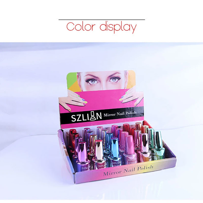 Новинка 18 мл зеркальный эффект разноцветный золотой серебряный хромированный