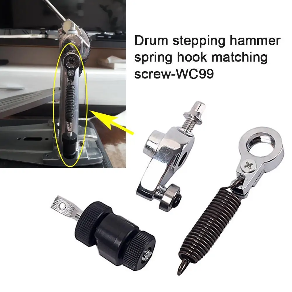 

WC99 Drum Set Pedal Stepping Hammer Spring Hook Matching Screw Parts Accessories