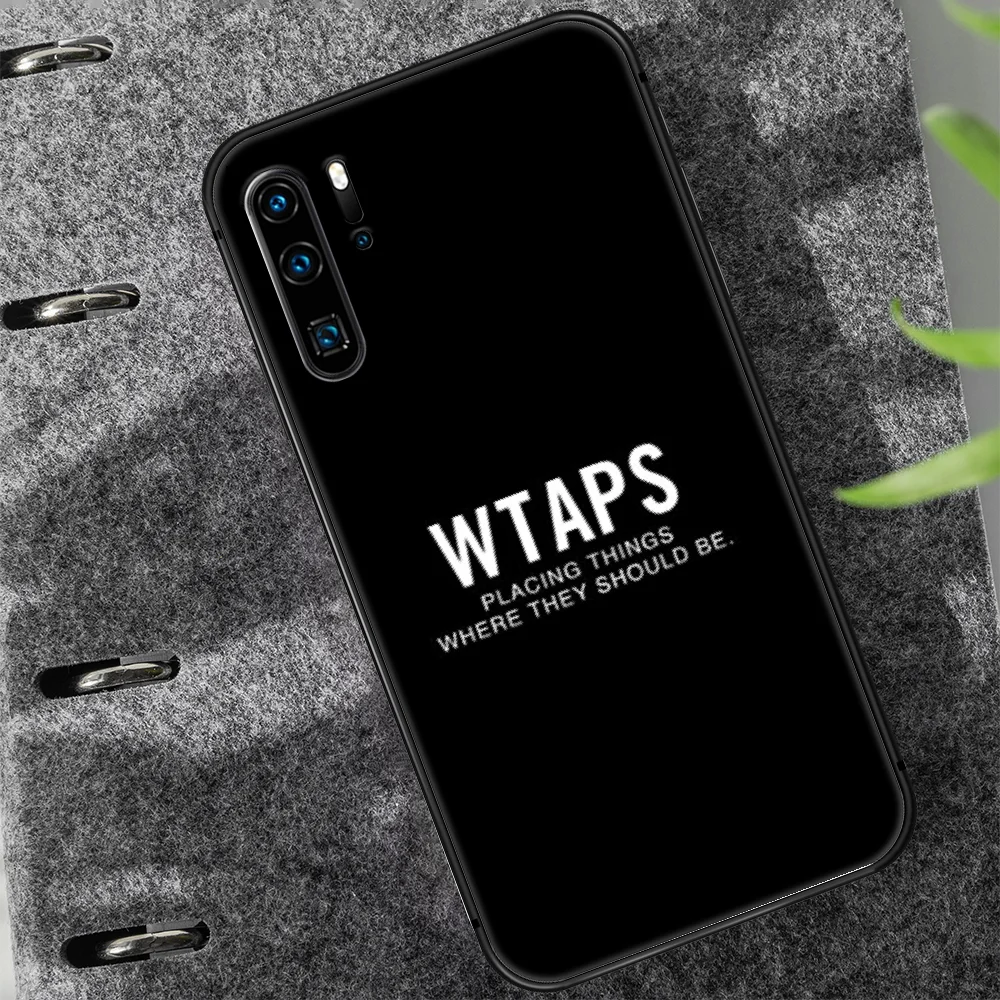 

Japan trend brand WTAPS Phone Case For Huawei P Mate 10 20 30 40 Lite Pro smart Z 2019 nova 5t black Back 3D Coque Soft Funda