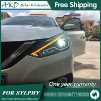 car styling headlights for nissan sylphy led headlight 2016 2019 sentra head lamp drl signal projector lens automotive accessori