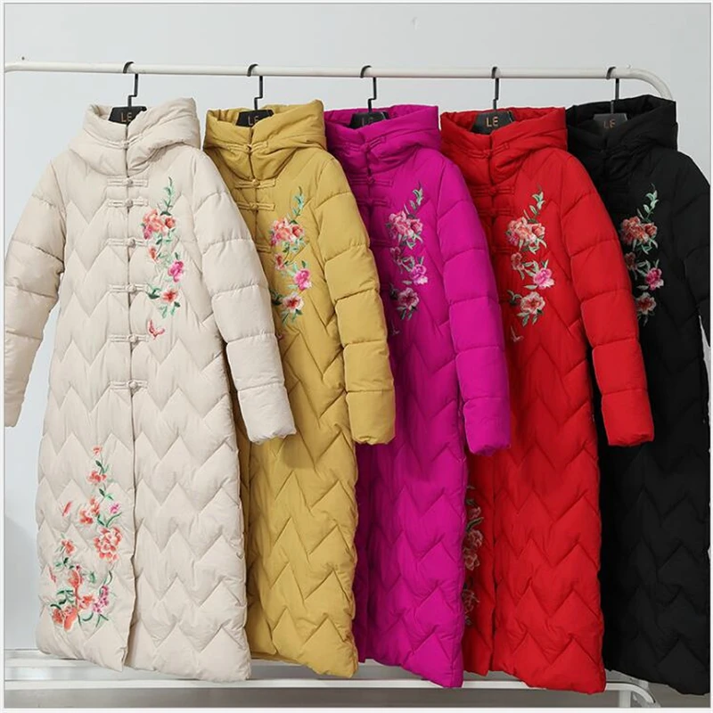 

Winter Jacket Women hooded female Parka Casual Slim Woman Winter Coats Padded Outwear Long Coat Women jaqueta feminina R772