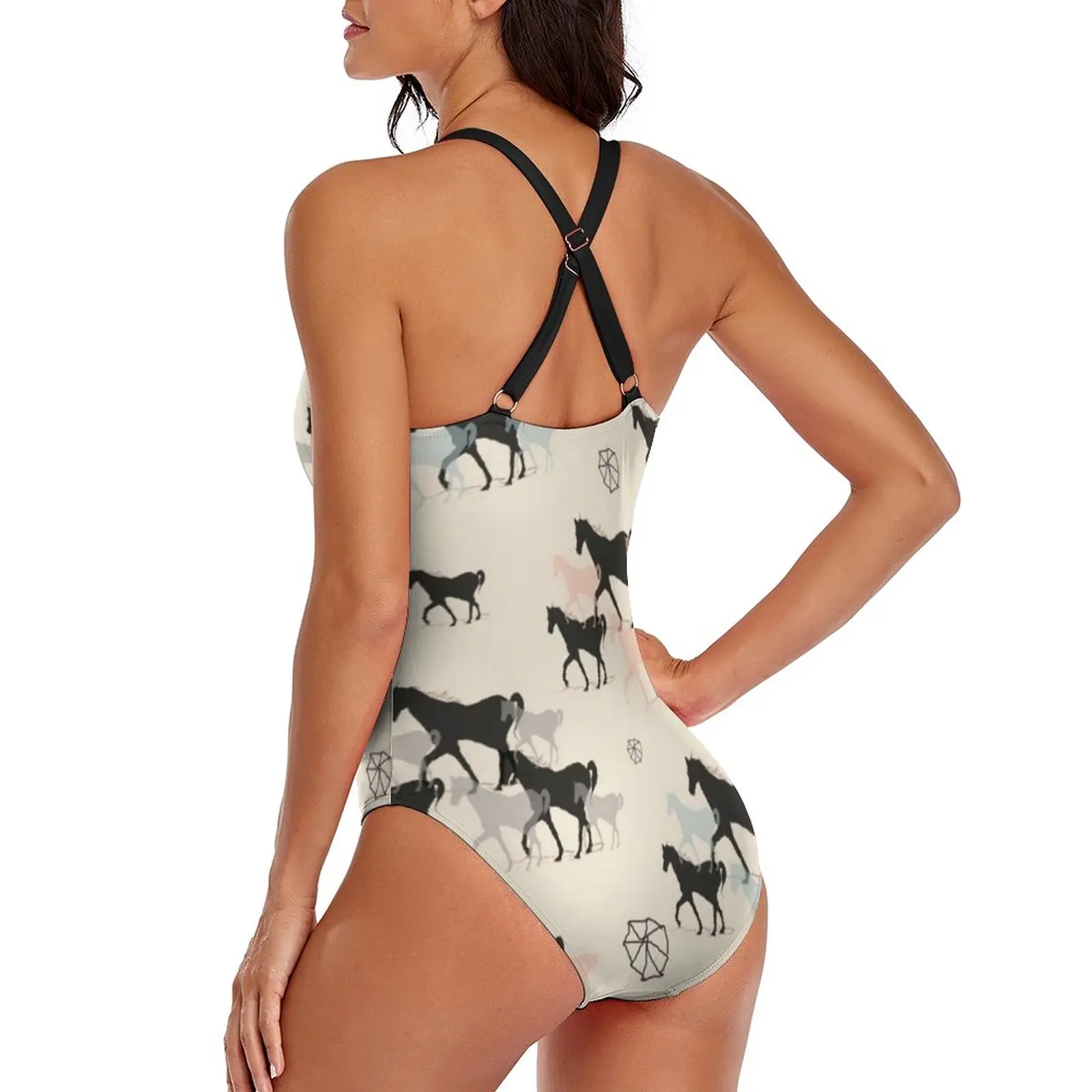 

Horse Swimsuit Elegant Surfing Swimwear Female Bulk One Piece Bathing Suit