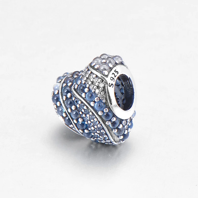 Бусина Шарм из серебра 925 пробы в виде сердца|Ювелирные шармы| |