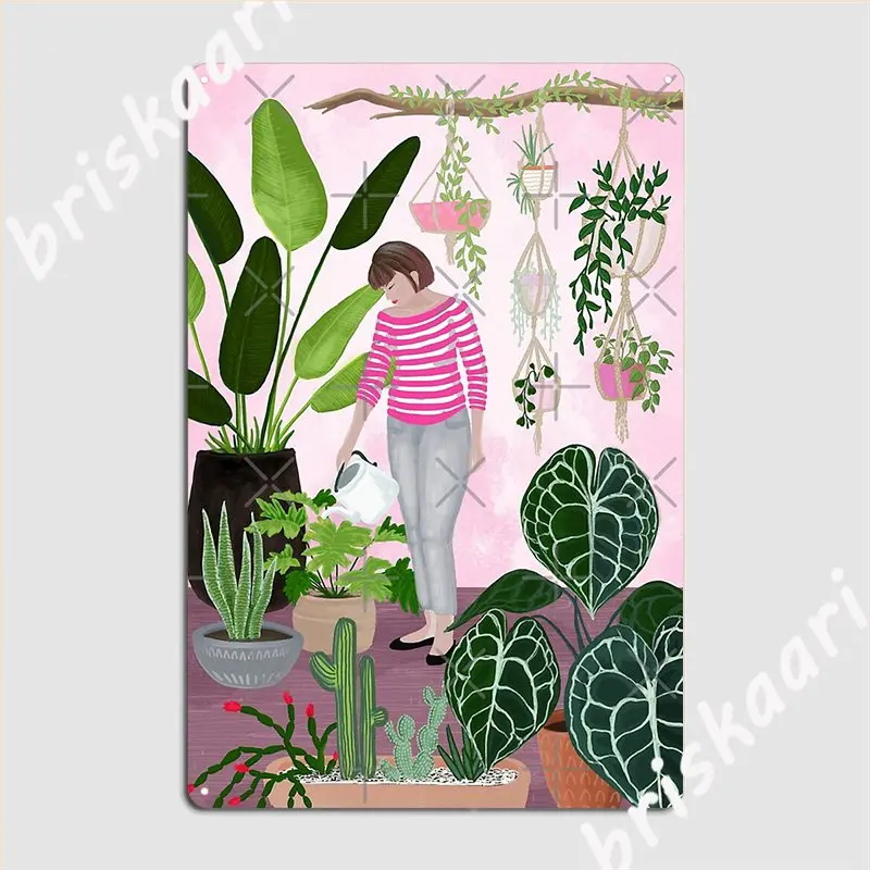 

My Home Jungle Pink Metal Sign Mural Painting Bar Cave Vintage Club Home Tin Sign Poster