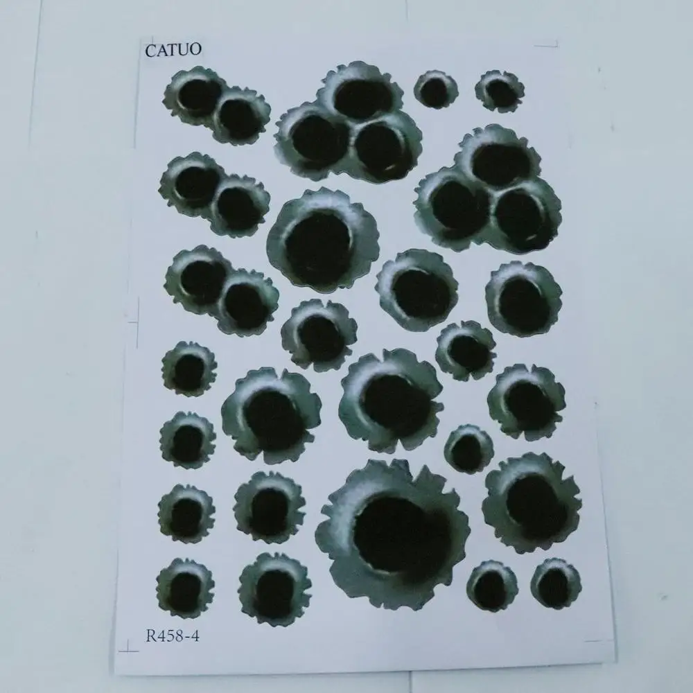 

Simulation Bullet Holes Car Vehicles Sticker Bullet Hole Crack Hole Post R458 Car Motorcycle Accessories