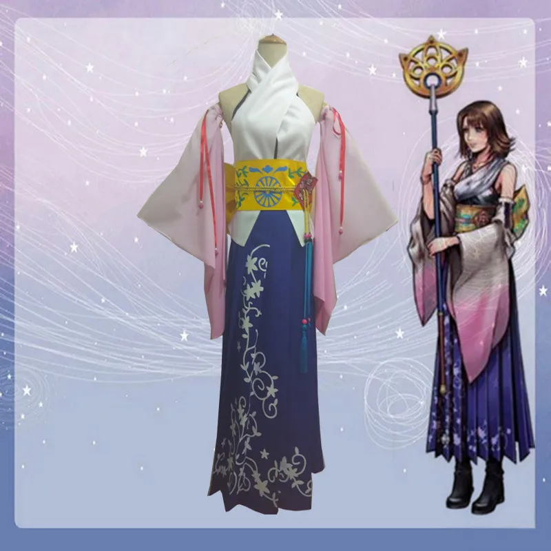 

Final Fantasy X Yuna Cosplay Costume Props Fancy Party Dress Halloween Costumes for Women Adult Costume Custom Made Any Size