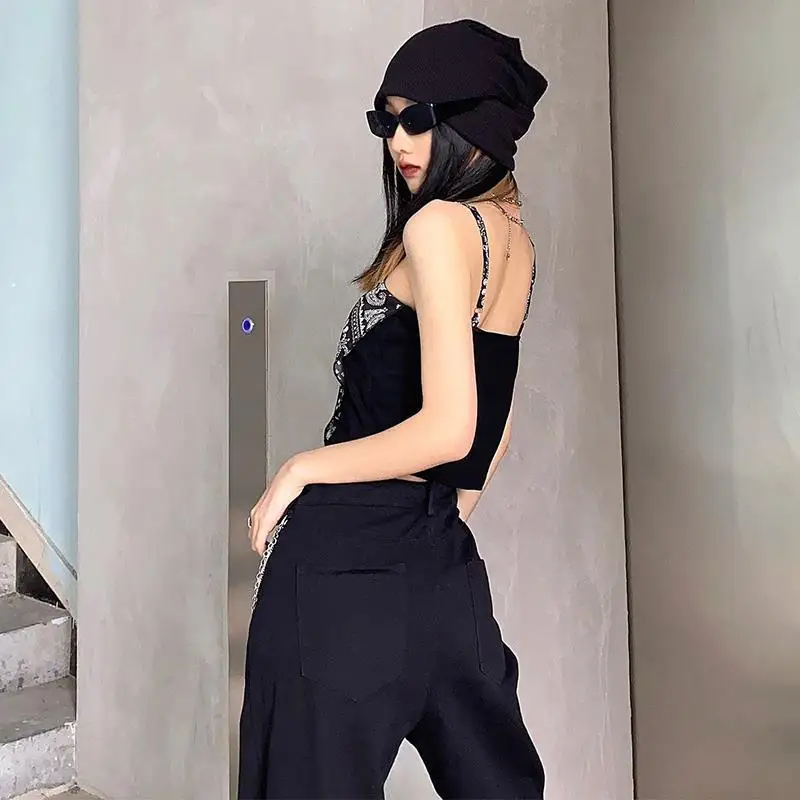

Cashew flower condole belt women's summer new Korean version of ins tide slim fit vest top