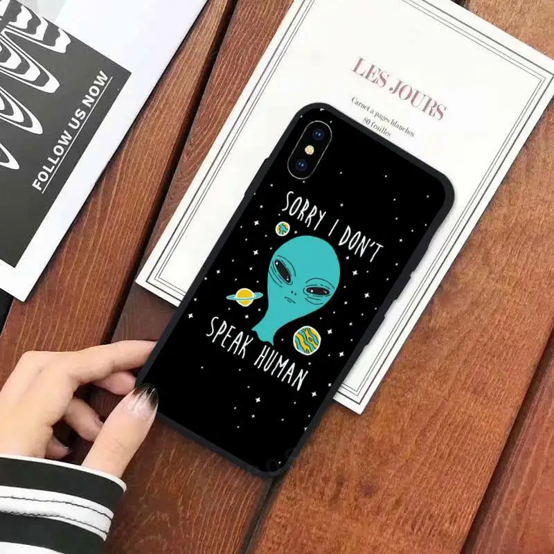 

Aesthetics Cute Cartoon alien space Phone Case for iPhone 11 12 mini pro XS MAX 8 7 6 6S Plus X 5S SE 2020 XR