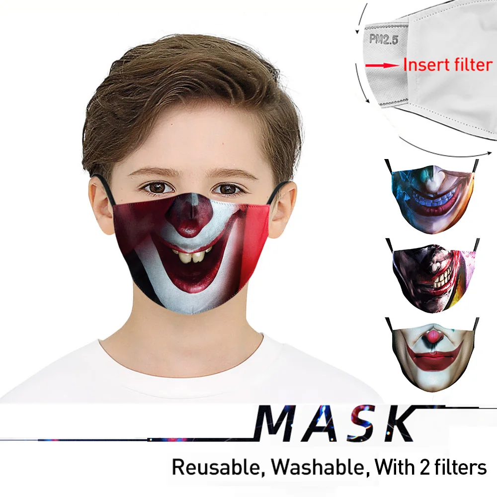 

Zawaland Big Mouth Series Masks Boys Girls Face Mask Children 3D Printed Mask Protective PM2.5 Filter Mouth-muffle Mask Kids