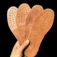 non slip leather insole breathable gas thick embossed deodorant sweat absorbent insole for men women 36 45 leather insole