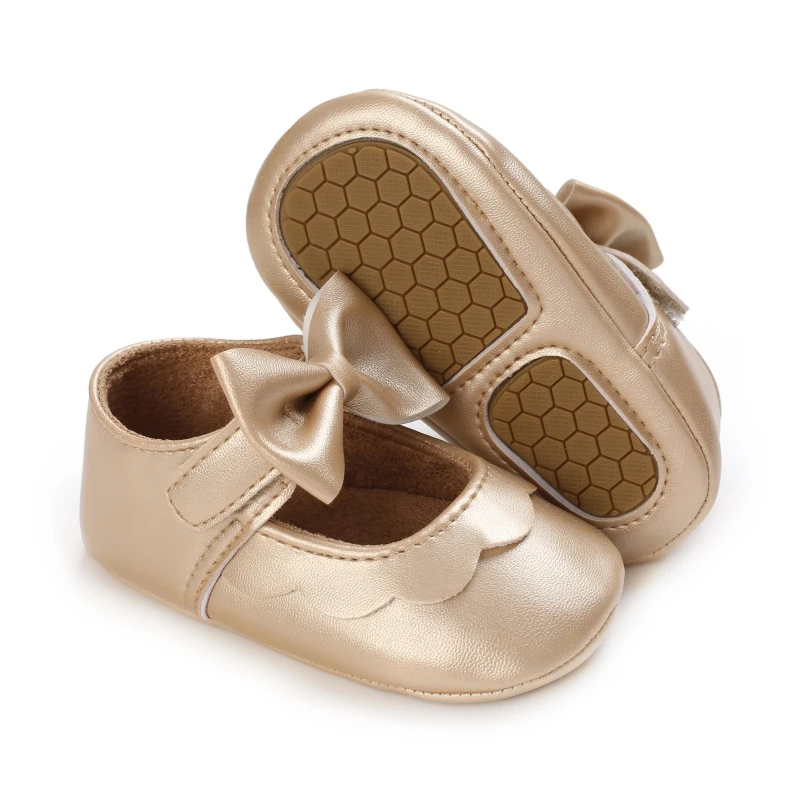 

New Arrival Newborn baby shoes PU Leather baby girl shoes soft sole first walker Princess Shoes With Butterfly-knot for 0-18M