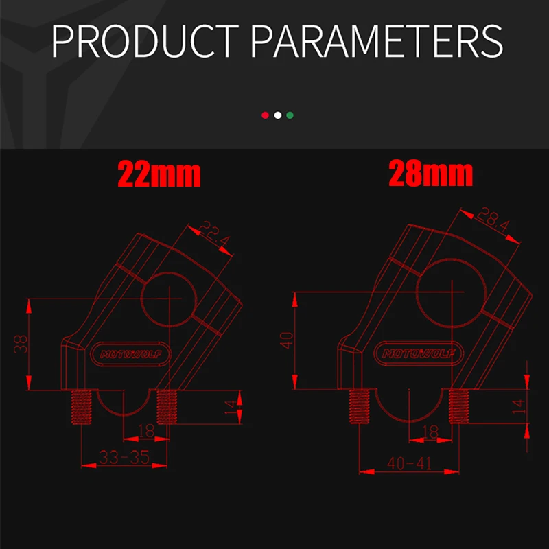 

NEW 22mm 28mm Motorcycle Handlebar Riser Motocross Heightening Clamp Mount Pit Bike Motorbike Accessories For Yamaha For BMW