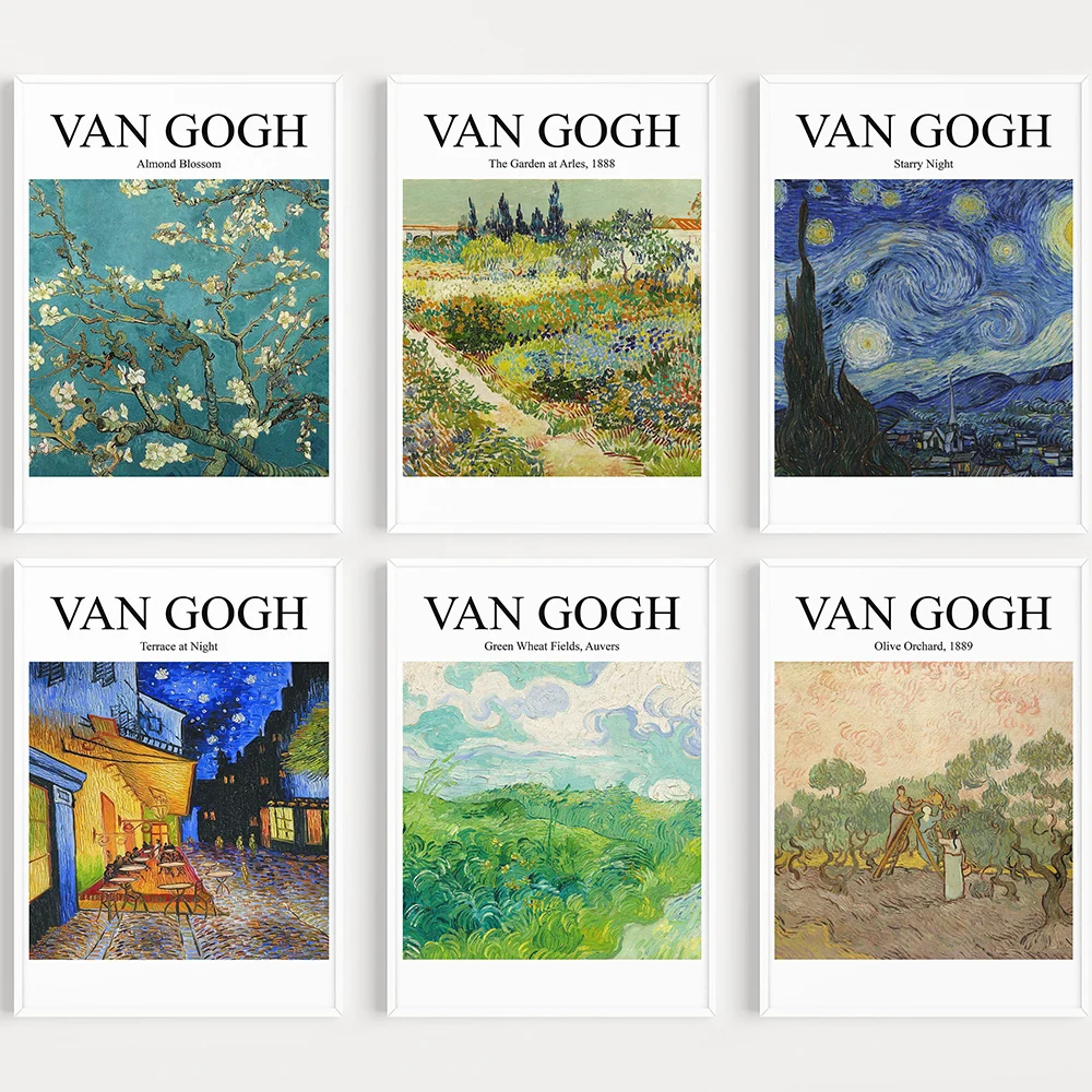 

Van Gogh Art Print Netherlands Nature Scenery Almond Blossom Poster Vintage Impressionist Flowers Prints Living Room Decor Gift