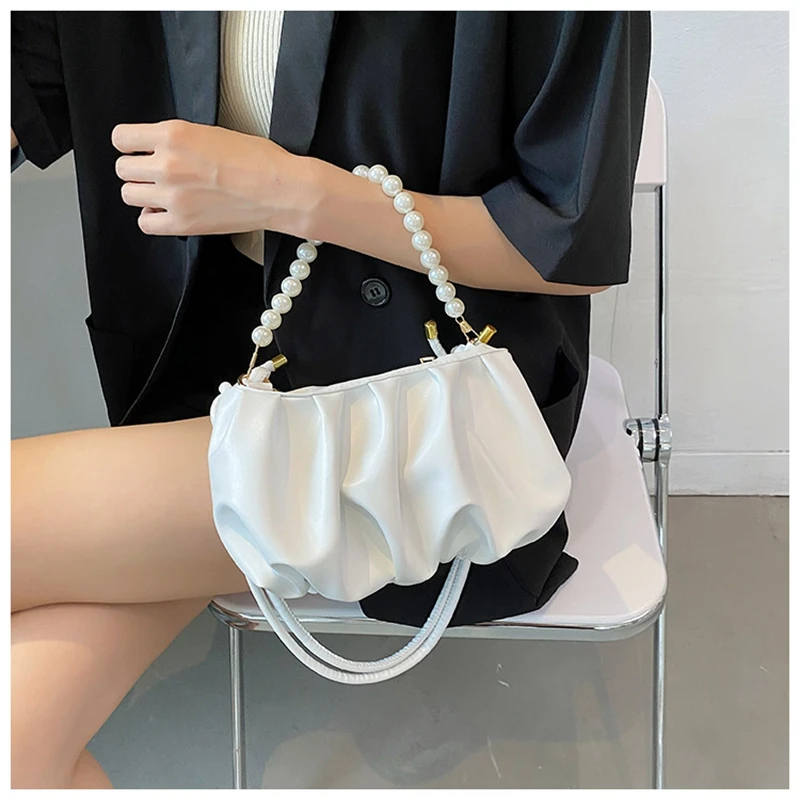 

Летняя сумка высокого качества для женщин, новинка 2021, модная сумка на одно плечо, сумка через плечо с западным жемчугом для подмышек, сумка ...